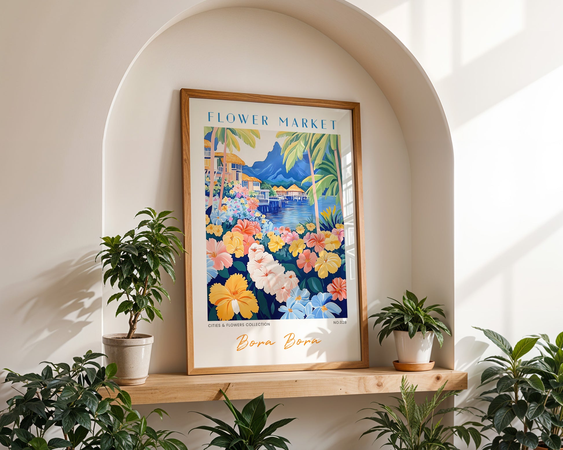 Bora Bora French Polynesia Flower Market Poster - GroovyGrove