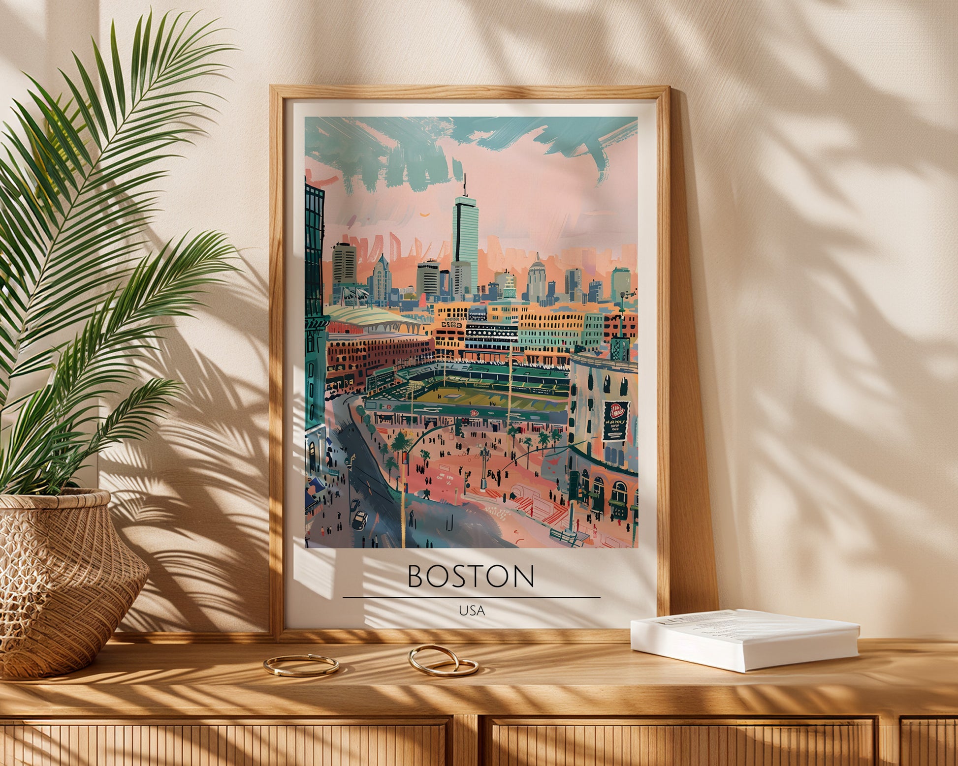 Boston Massachusetts Travel Poster - GroovyGrove