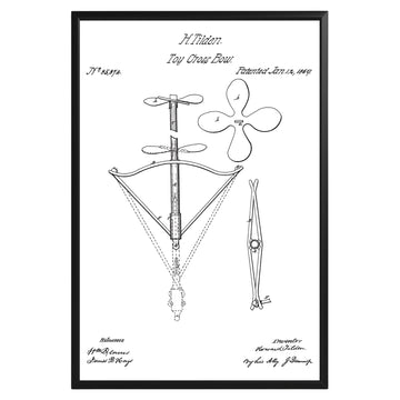 Bow Gun 1869 Patent Poster - GroovyGrove