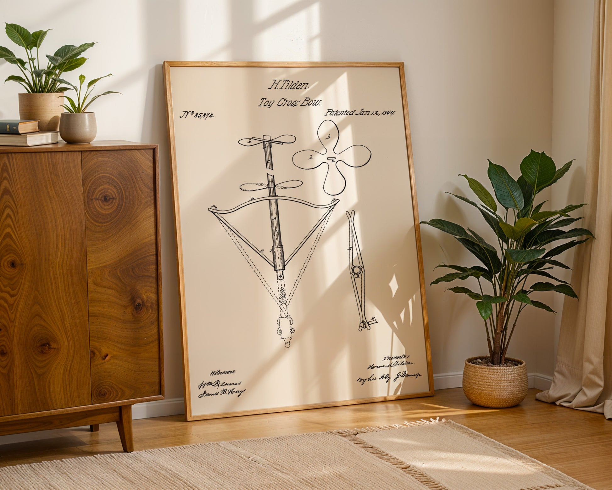 Bow Gun 1869 Patent Poster - GroovyGrove