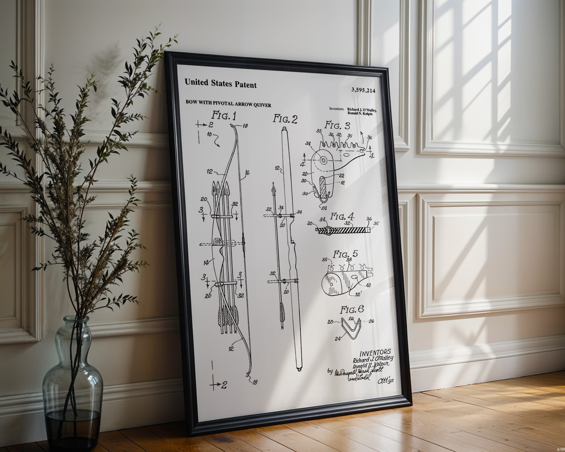 Bow and Quiver Patent Poster - GroovyGrove