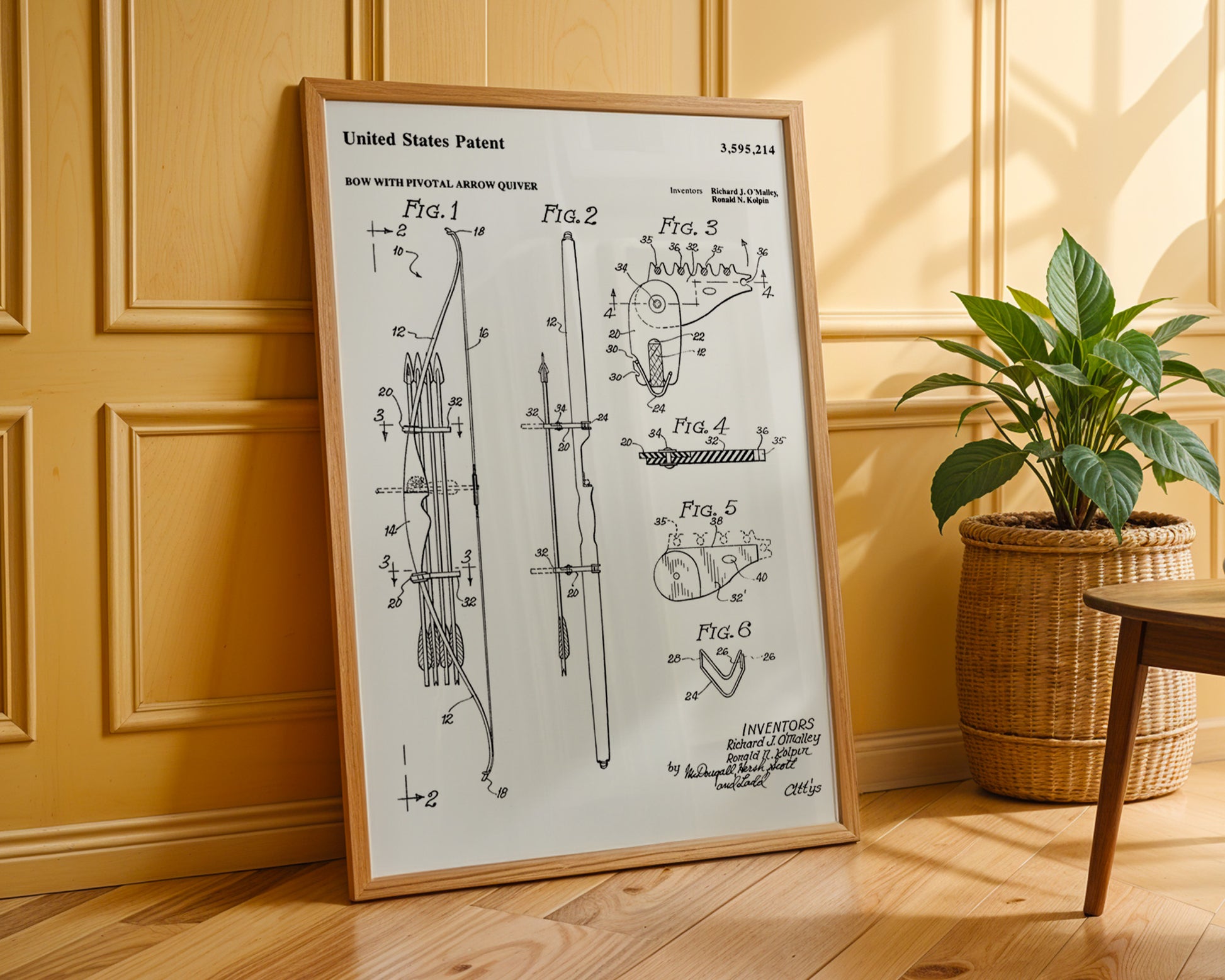 Bow and Quiver Patent Poster - GroovyGrove