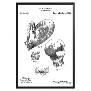 Boxing Glove 1894 Patent Poster - GroovyGrove