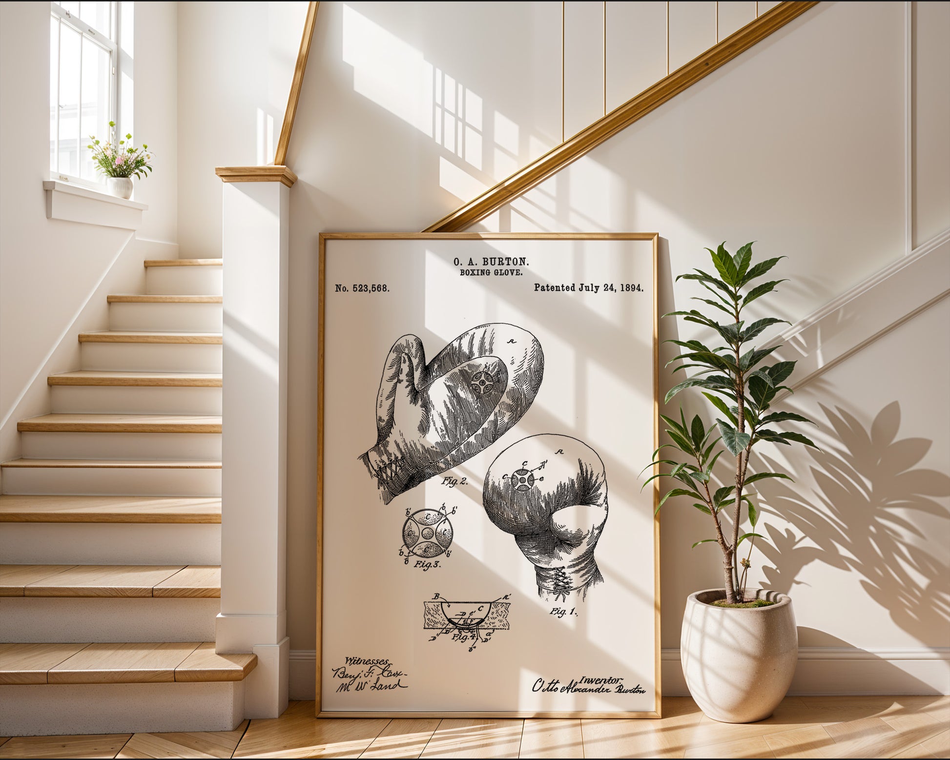 Boxing Glove 1894 Patent Poster - GroovyGrove