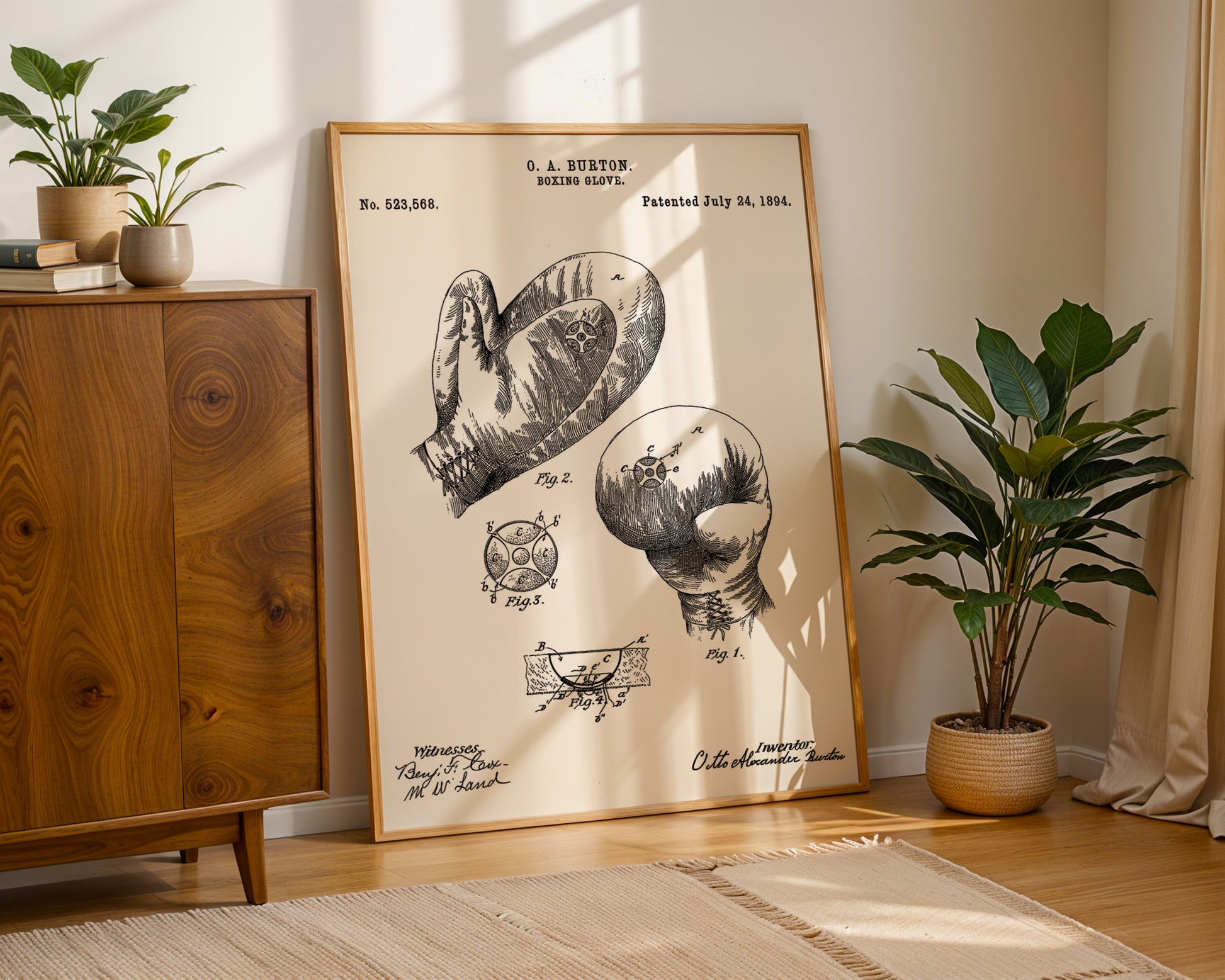 Boxing Glove 1894 Patent Poster - GroovyGrove