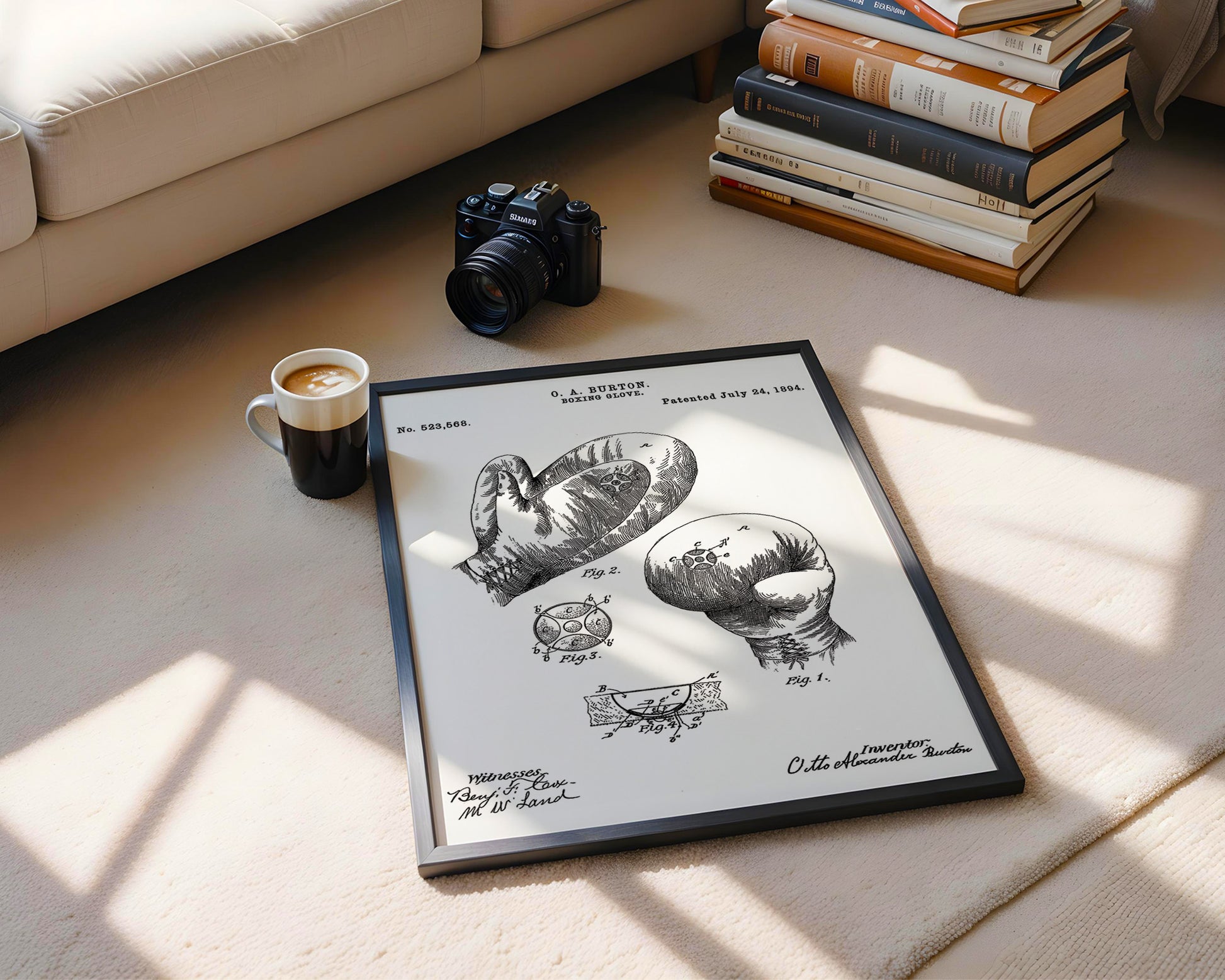 Boxing Glove 1894 Patent Poster - GroovyGrove