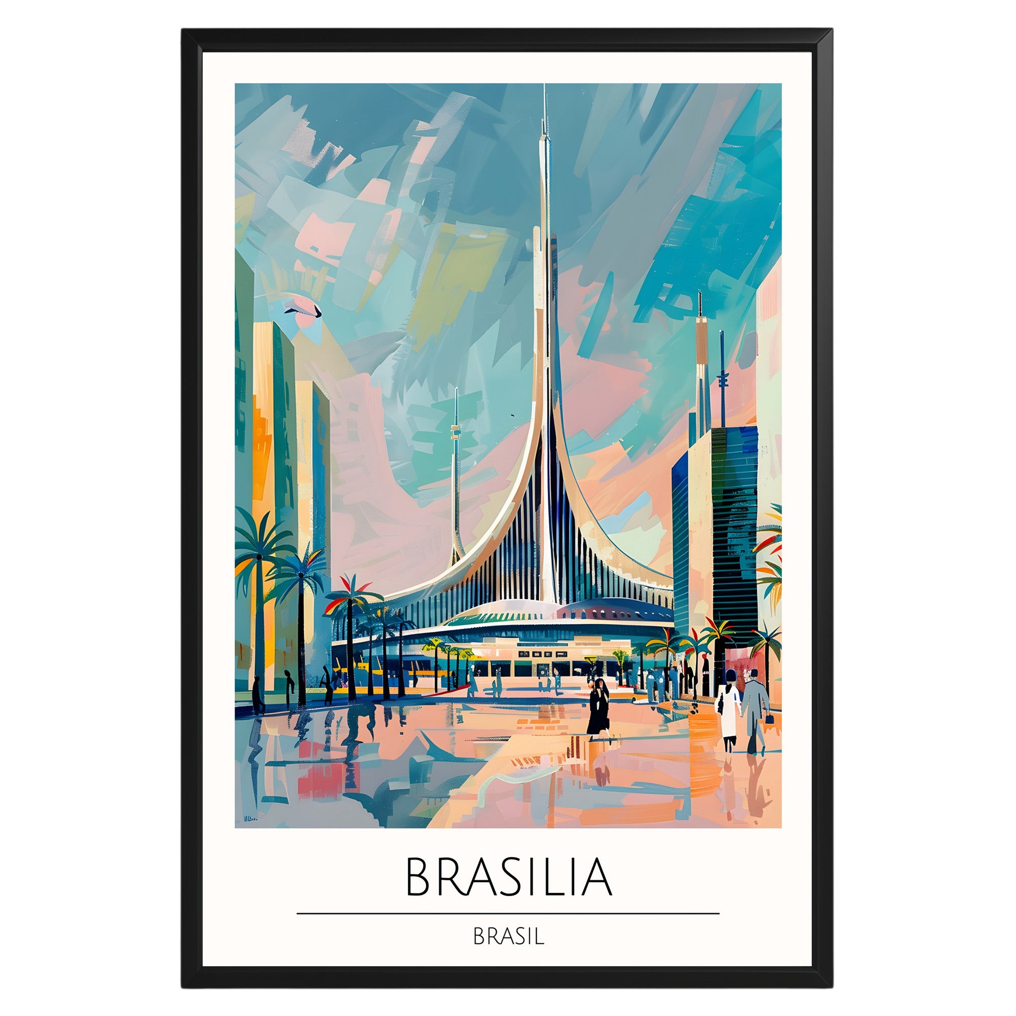 Brasilia Brazil Travel Poster - GroovyGrove