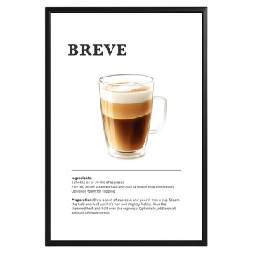 Breve Coffee Recipe Poster - GroovyGrove