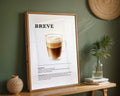 Breve Coffee Recipe Poster - GroovyGrove