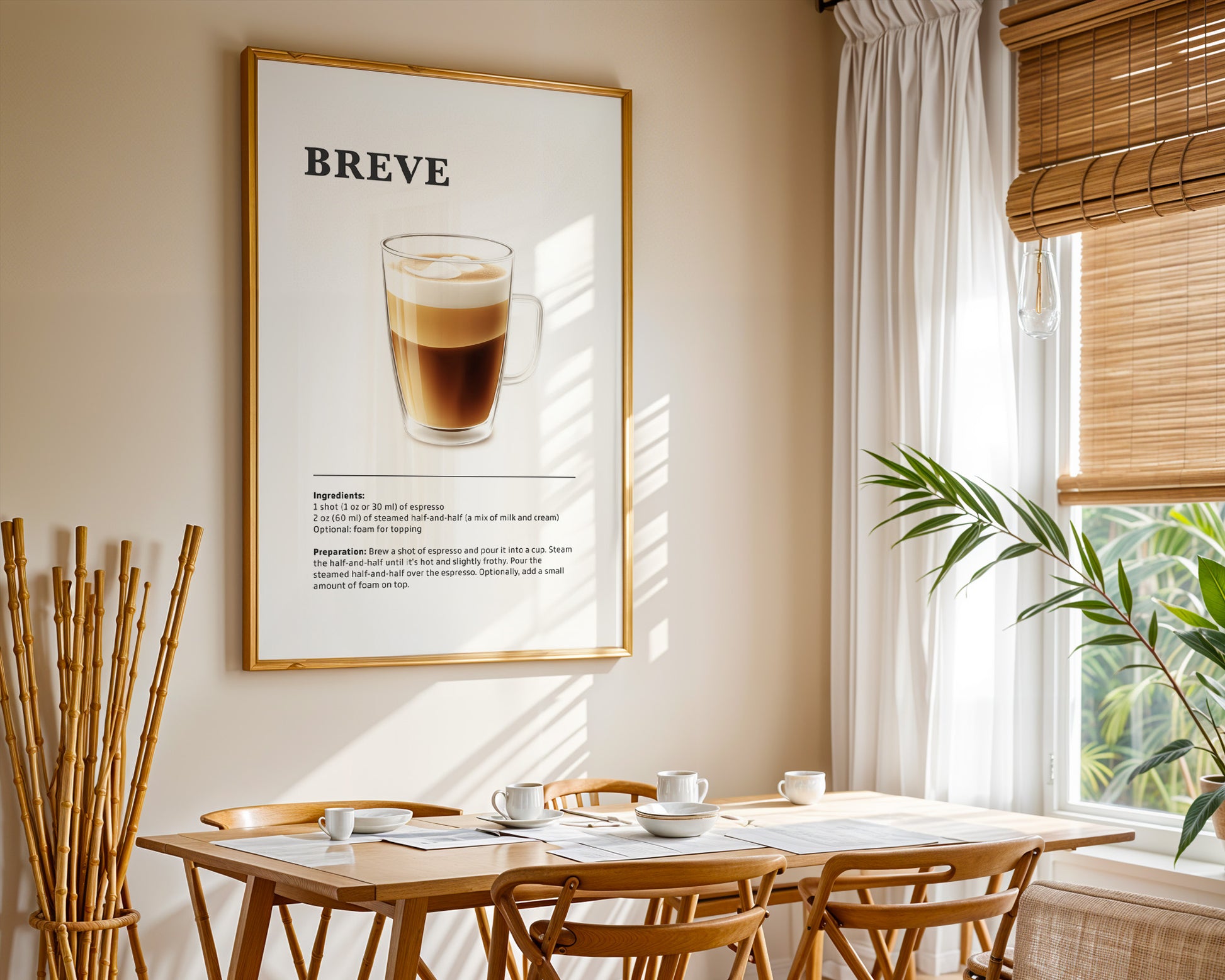 Breve Coffee Recipe Poster - GroovyGrove