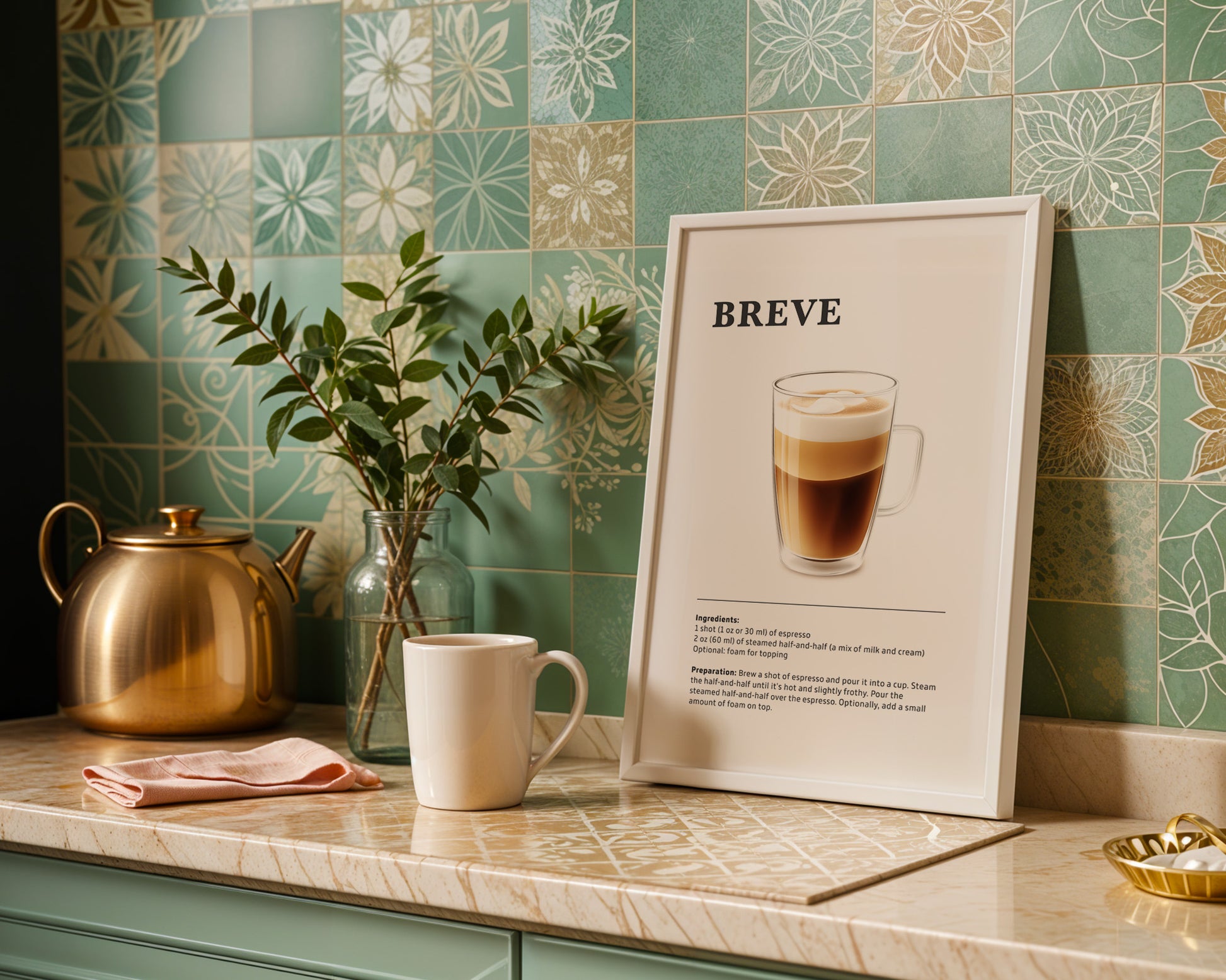 Breve Coffee Recipe Poster - GroovyGrove