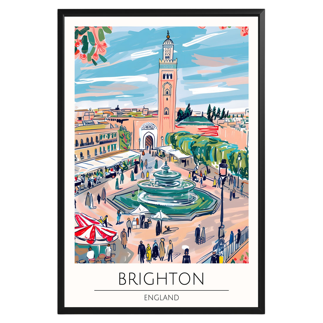 Brighton England Travel Poster - GroovyGrove