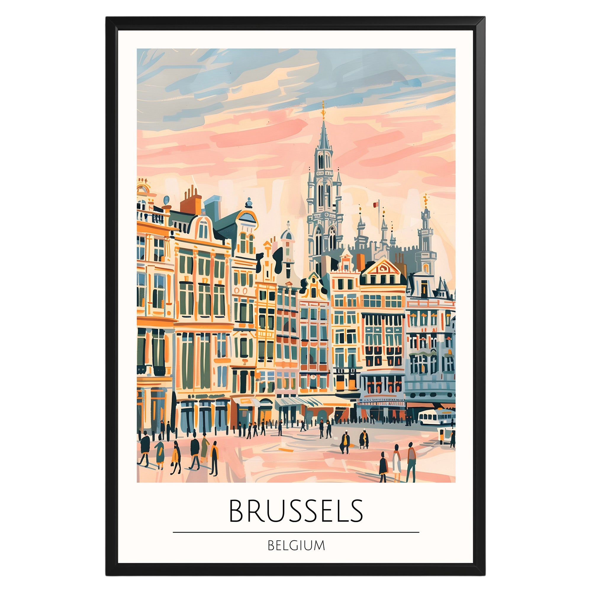 Brussels Belgium Travel Poster - GroovyGrove