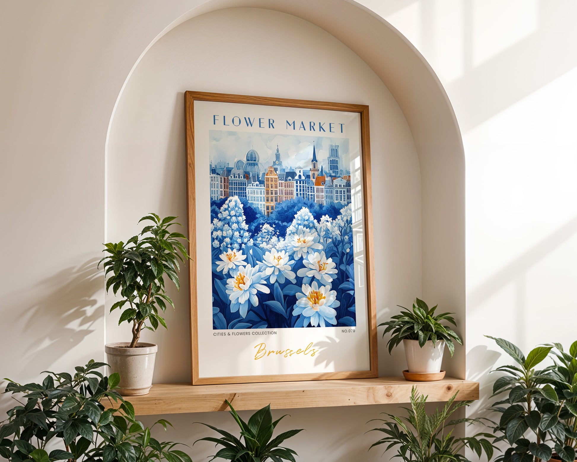 Brussels Belgium Flower Market Poster - GroovyGrove