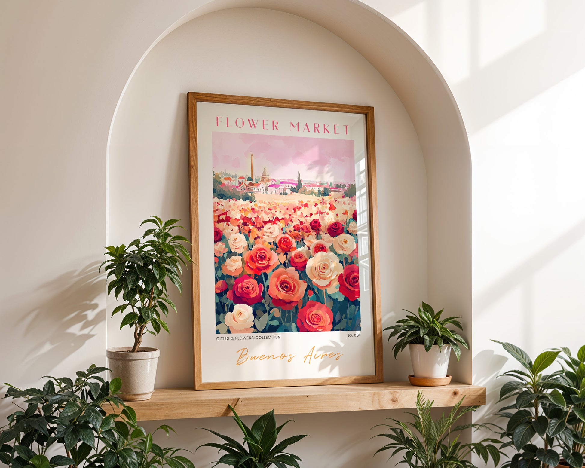 Buenos Aires Argentina Flower Market Poster - GroovyGrove