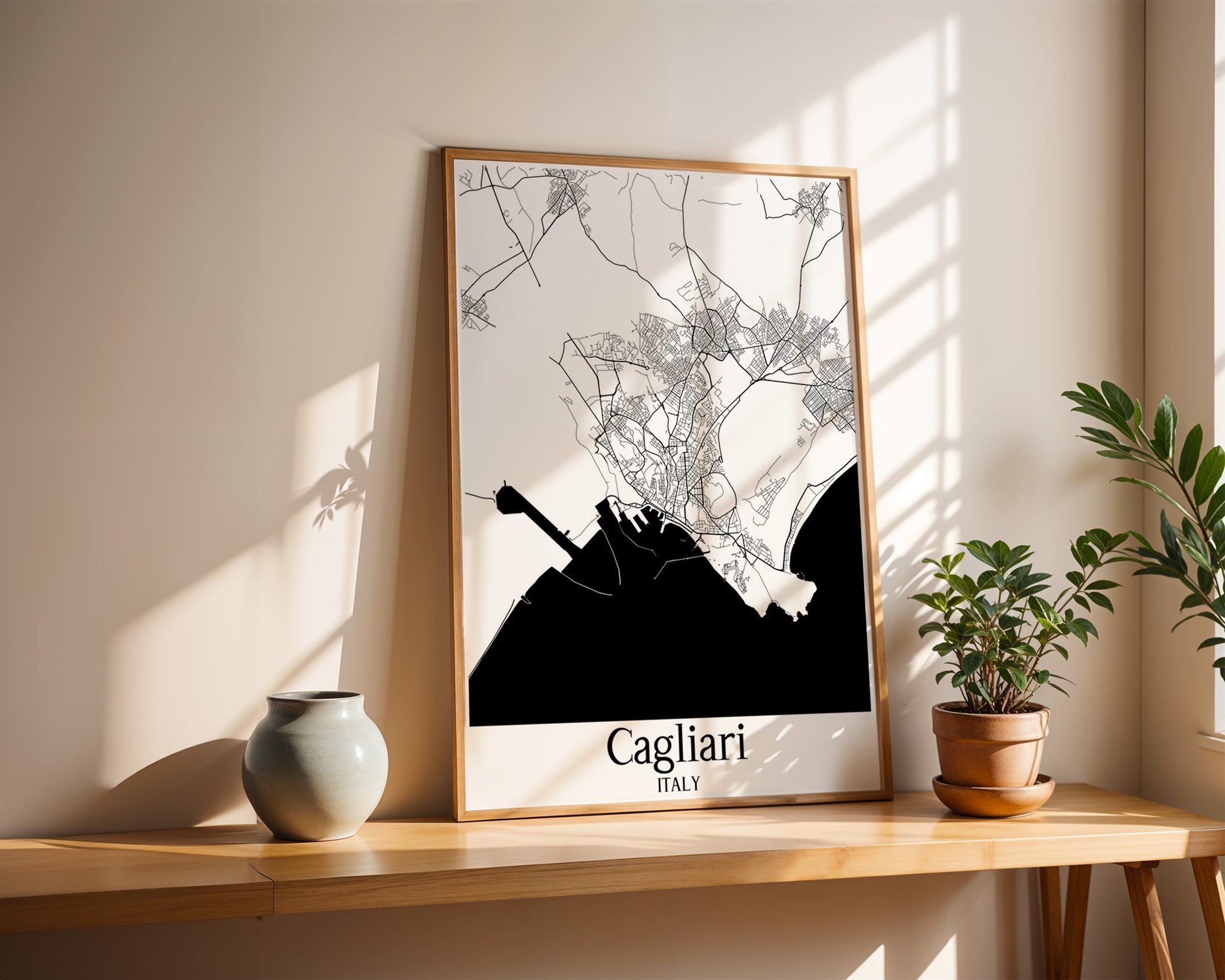 Cagliari Italy City Map Poster - GroovyGrove