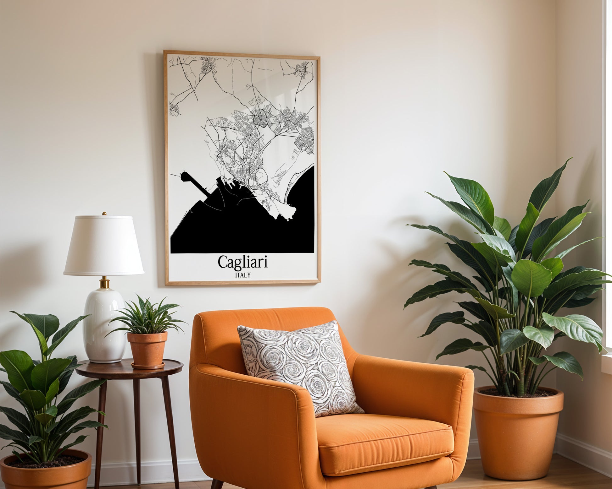 Cagliari Italy City Map Poster - GroovyGrove