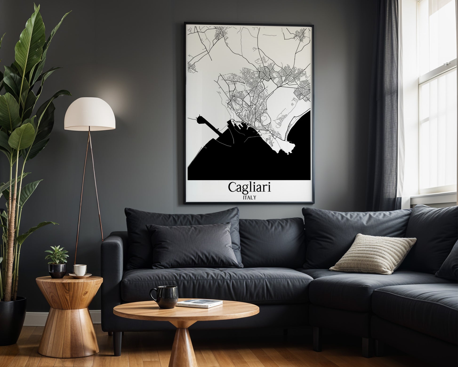 Cagliari Italy City Map Poster - GroovyGrove