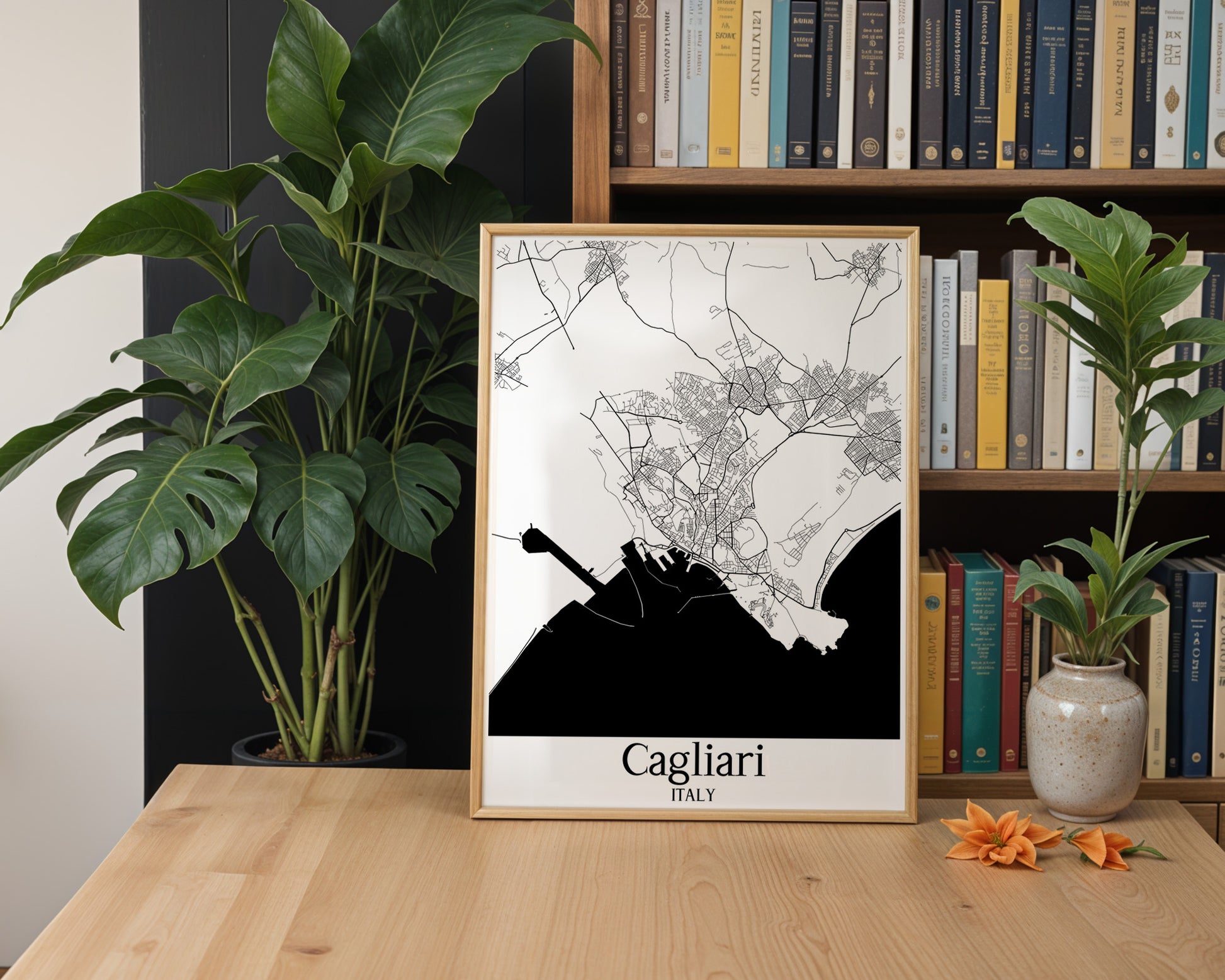 Cagliari Italy City Map Poster - GroovyGrove