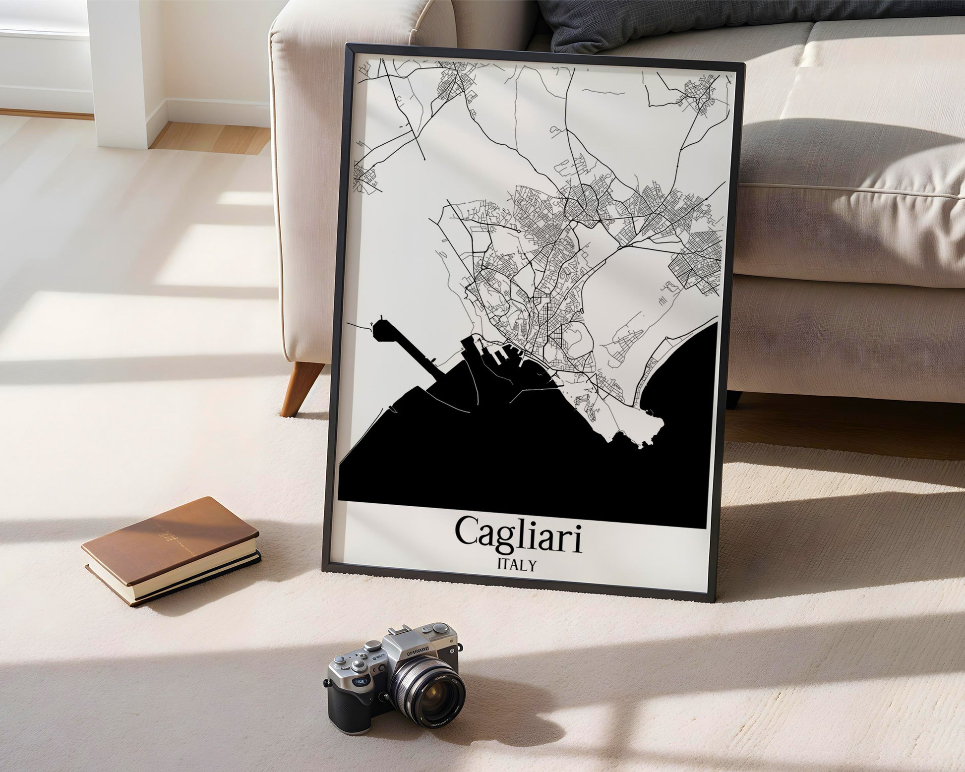 Cagliari Italy City Map Poster - GroovyGrove