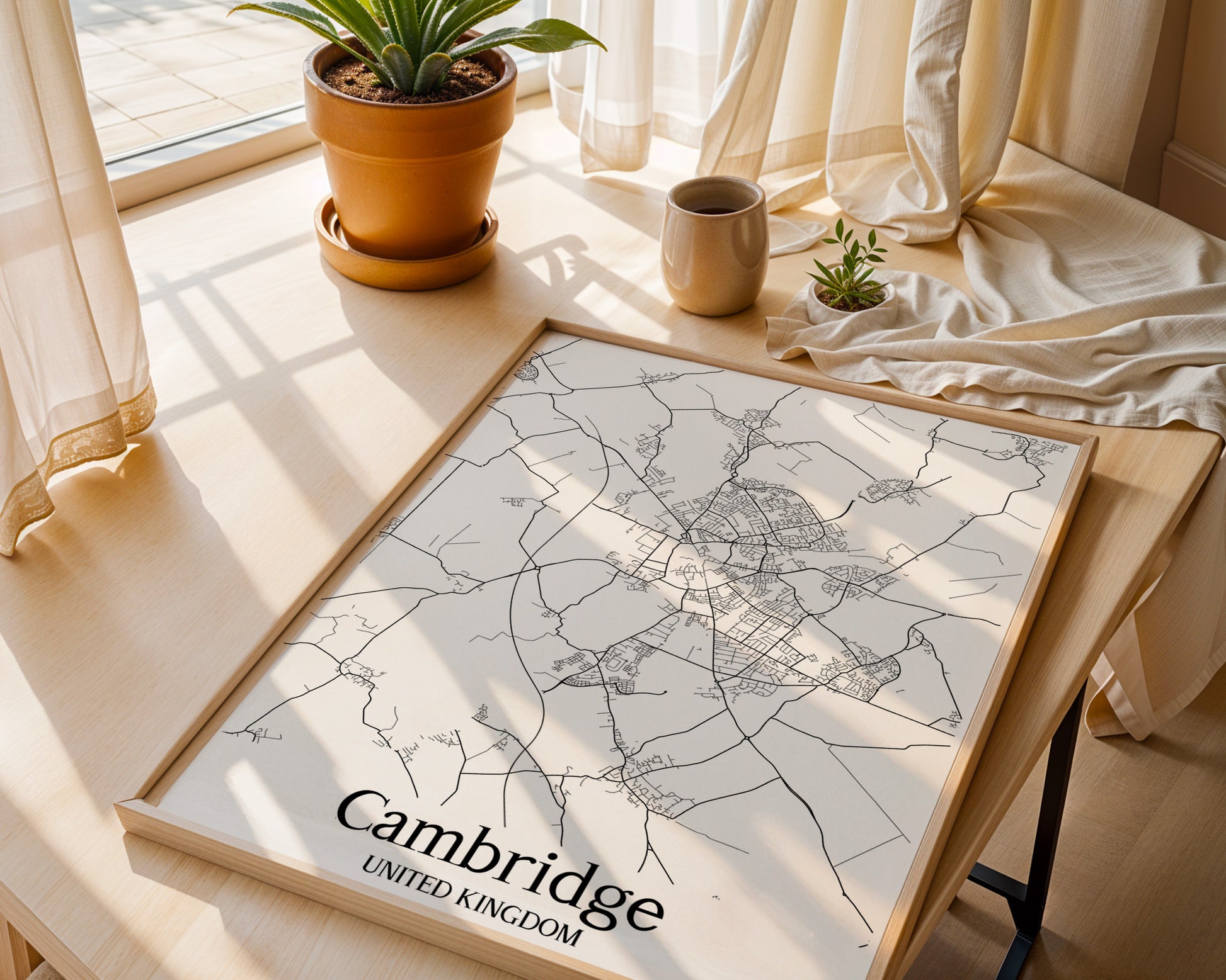 Cambridge United Kingdom City Map Poster - GroovyGrove