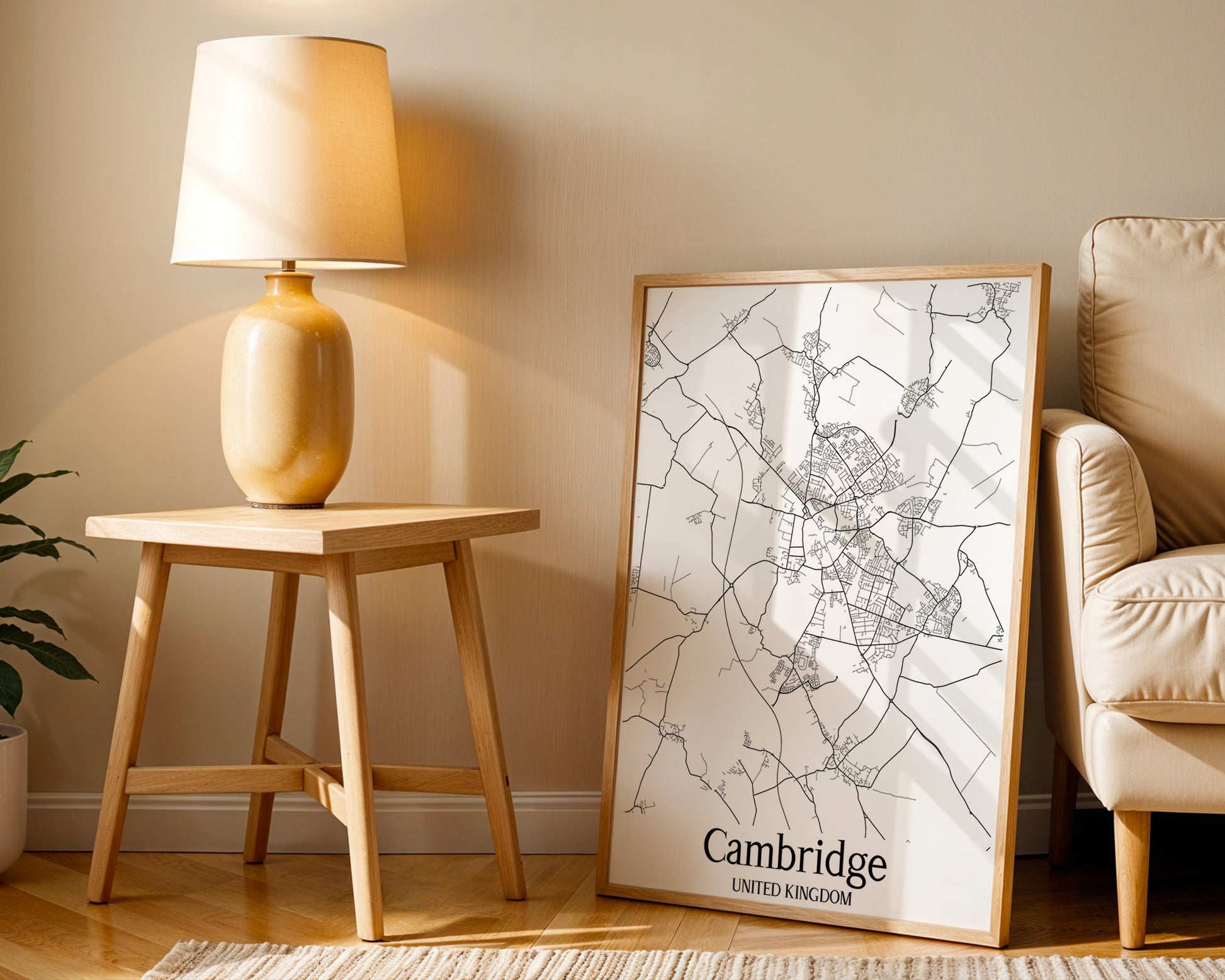 Cambridge United Kingdom City Map Poster - GroovyGrove