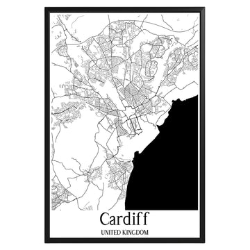 Cardiff United Kingdom City Map Poster - GroovyGrove