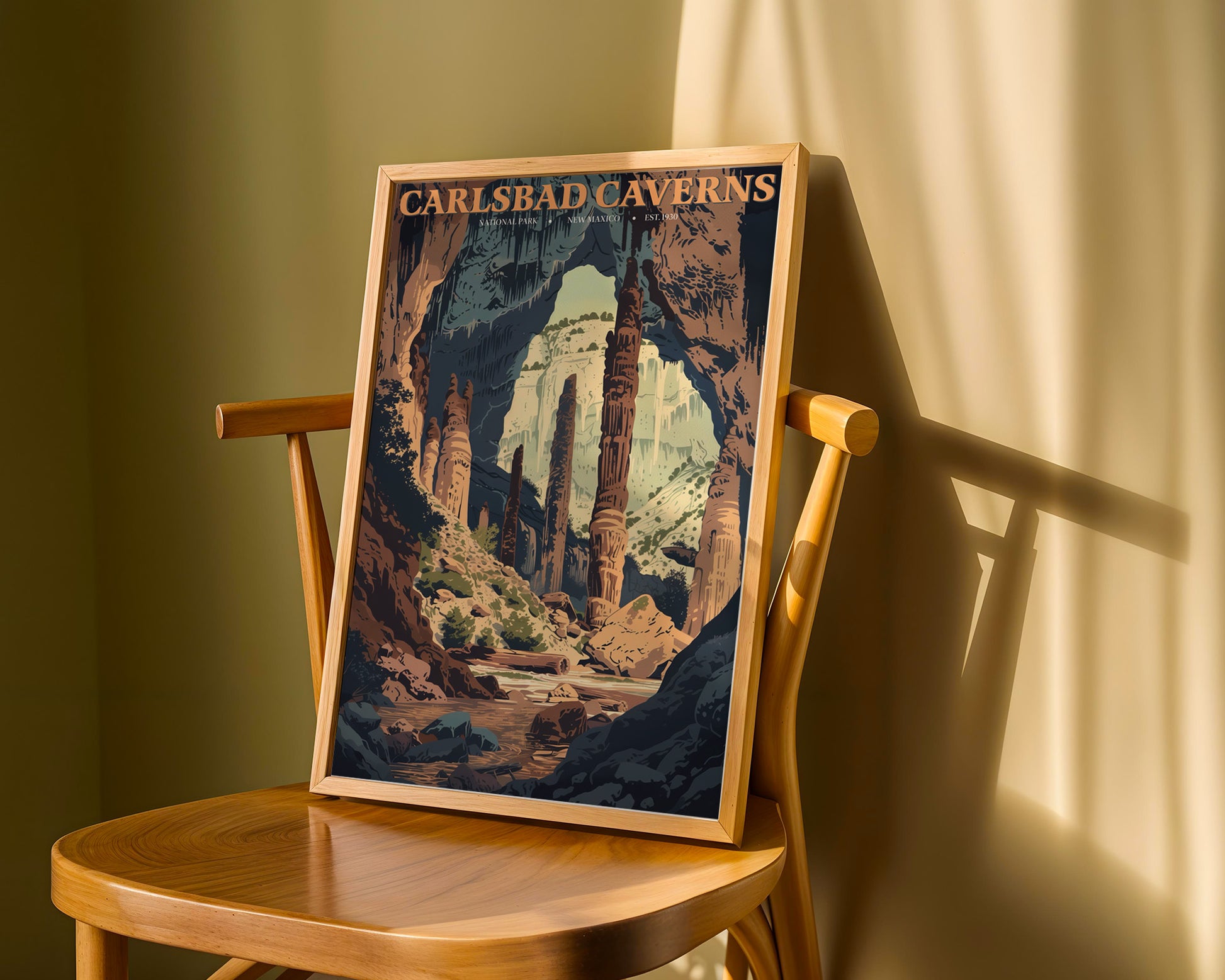 Carlsbad Caverns National Park Vintage Poster - GroovyGrove