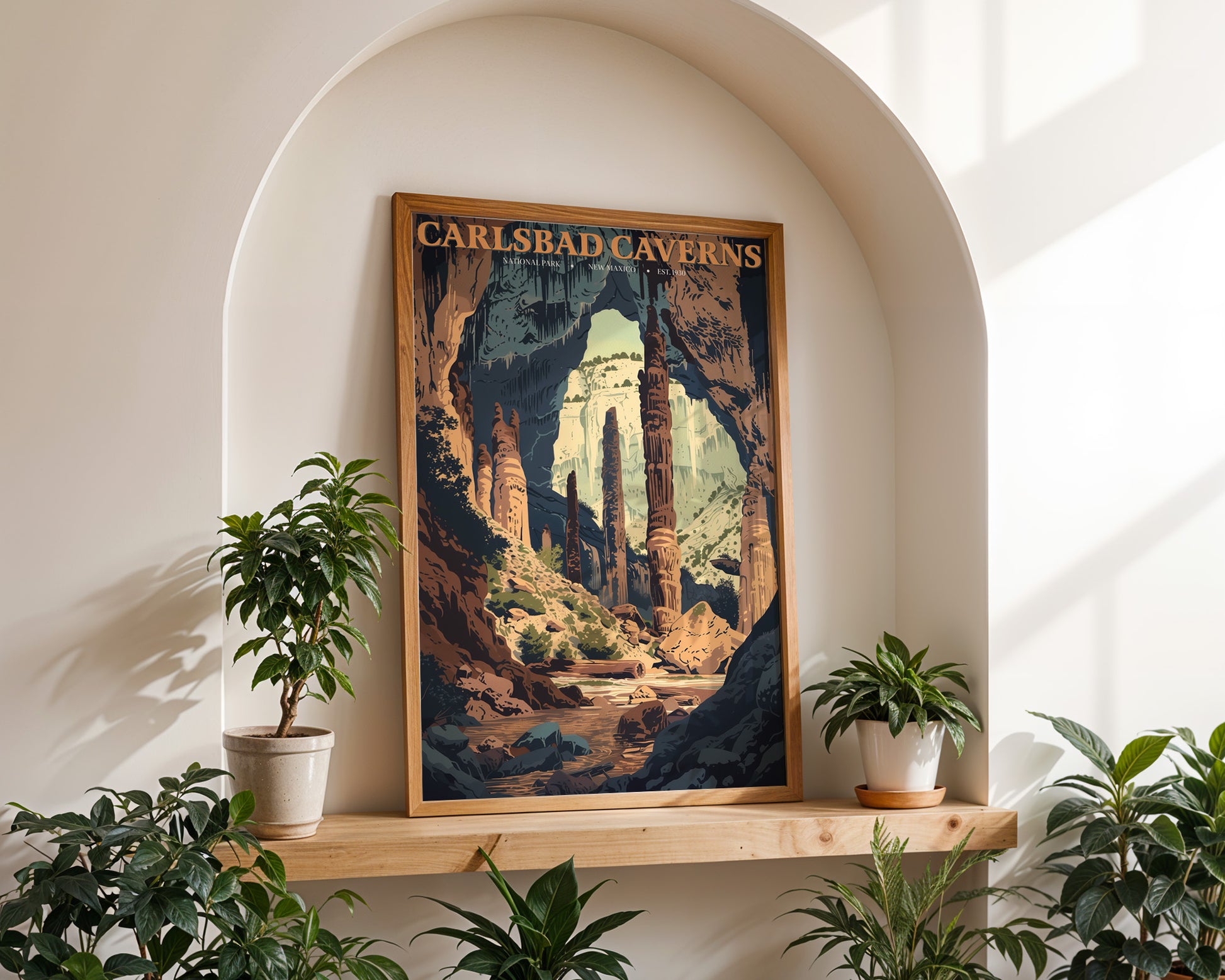 Carlsbad Caverns National Park Vintage Poster - GroovyGrove