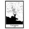 Cartagena Spain City Map Poster - GroovyGrove