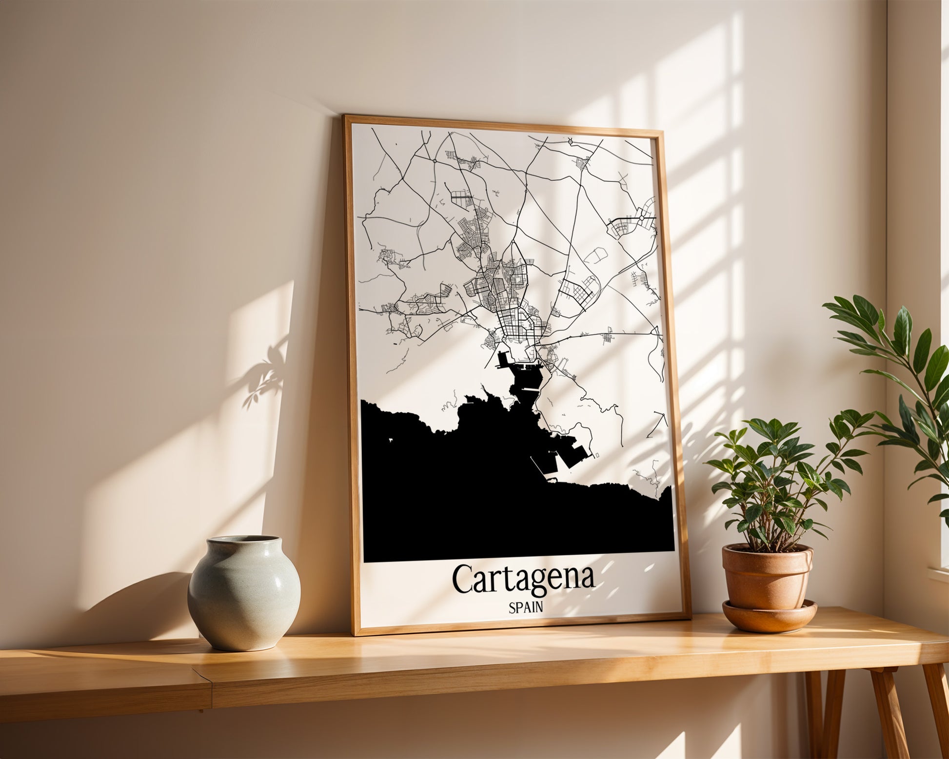 Cartagena Spain City Map Poster - GroovyGrove