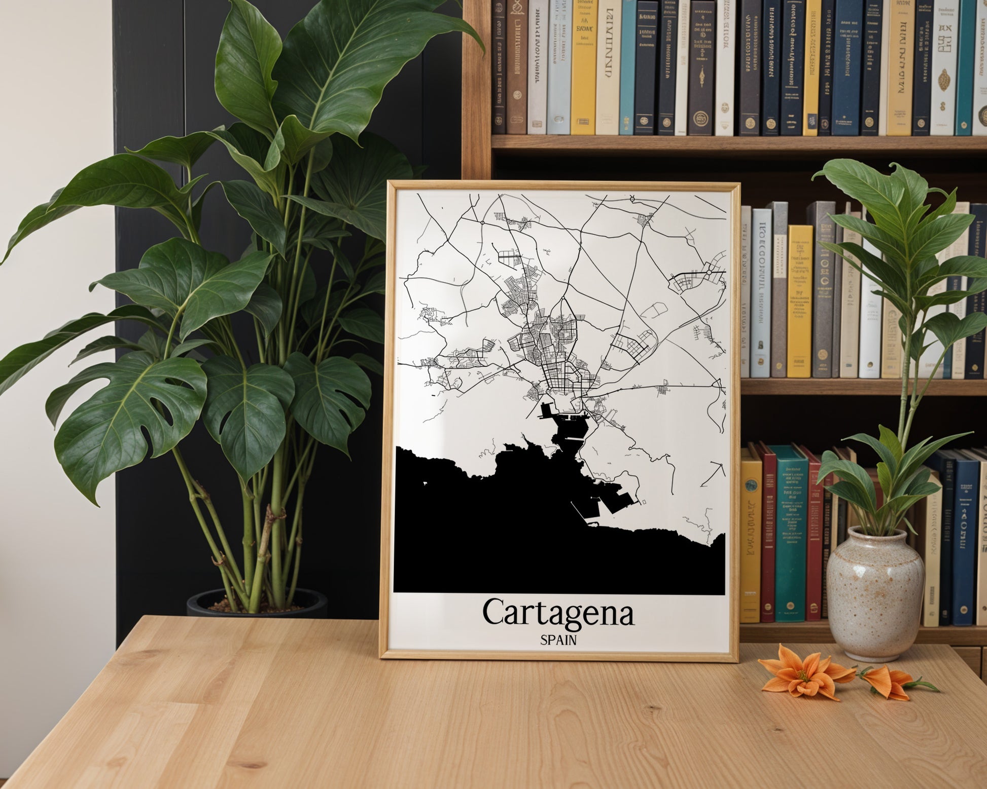 Cartagena Spain City Map Poster - GroovyGrove