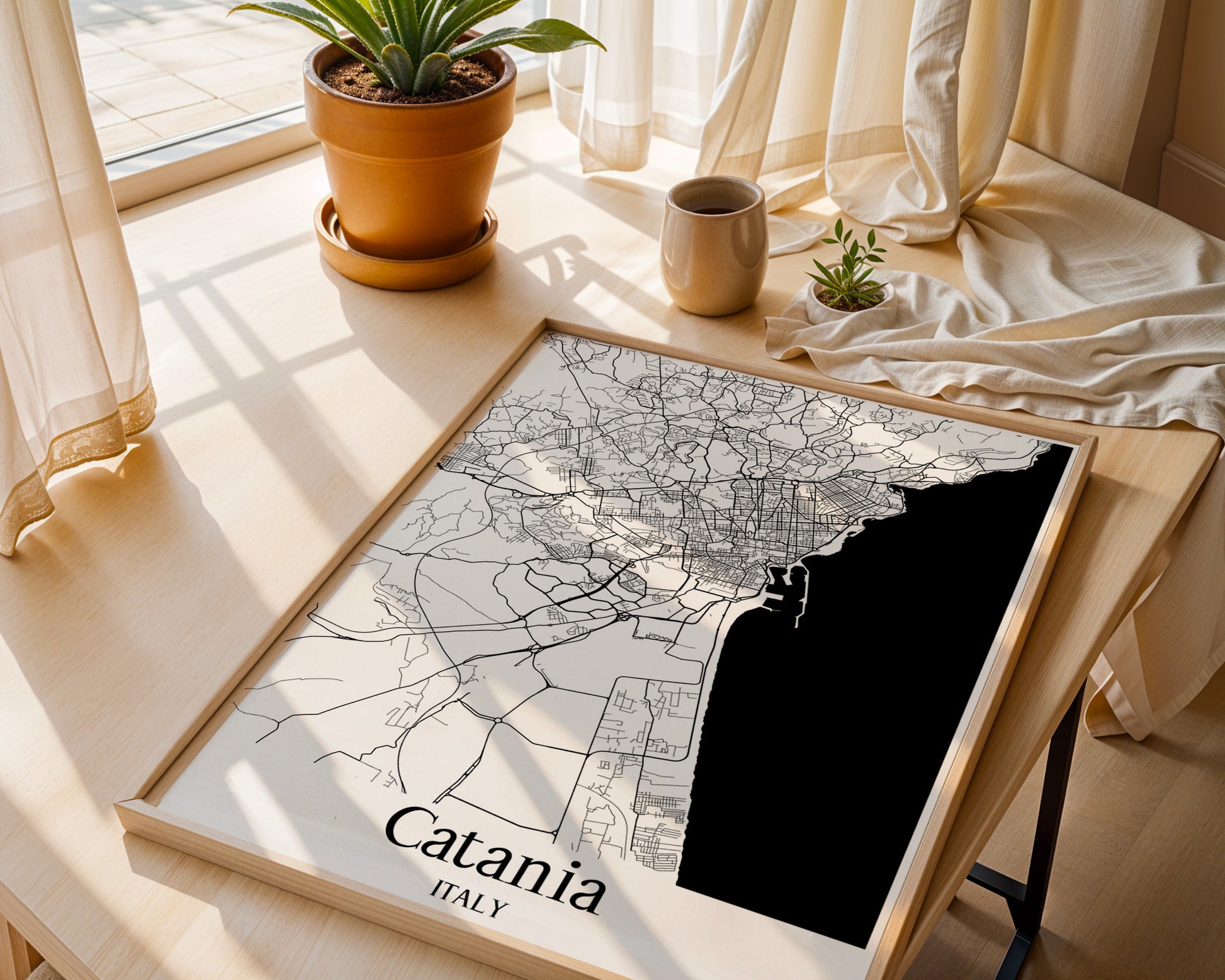 Catania Italy City Map Poster - GroovyGrove