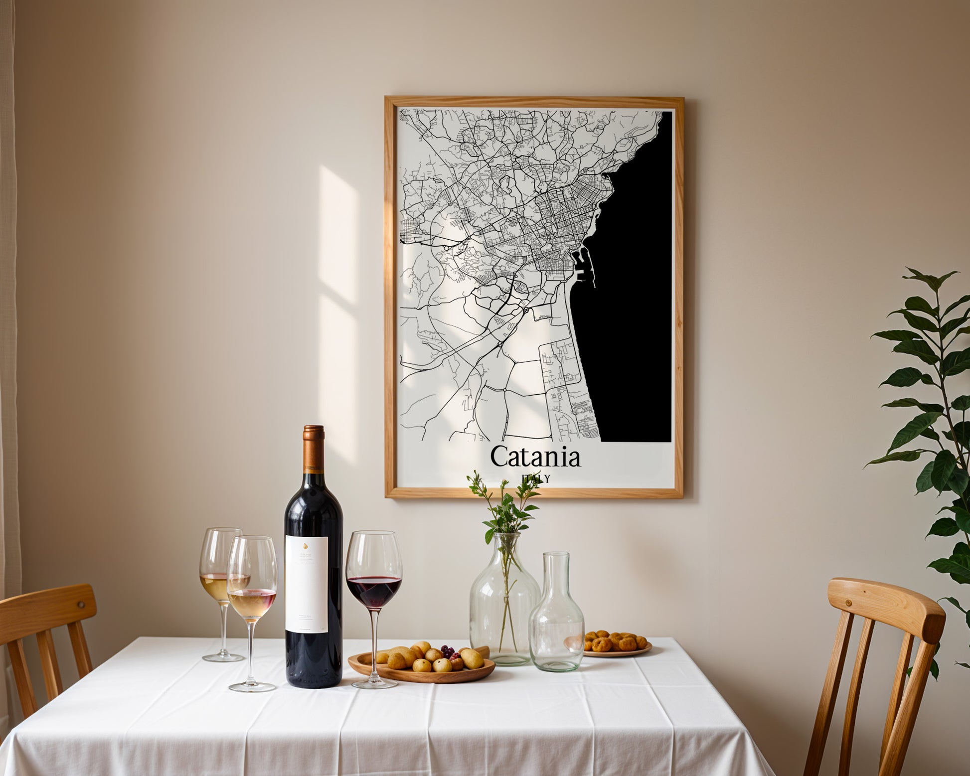 Catania Italy City Map Poster - GroovyGrove