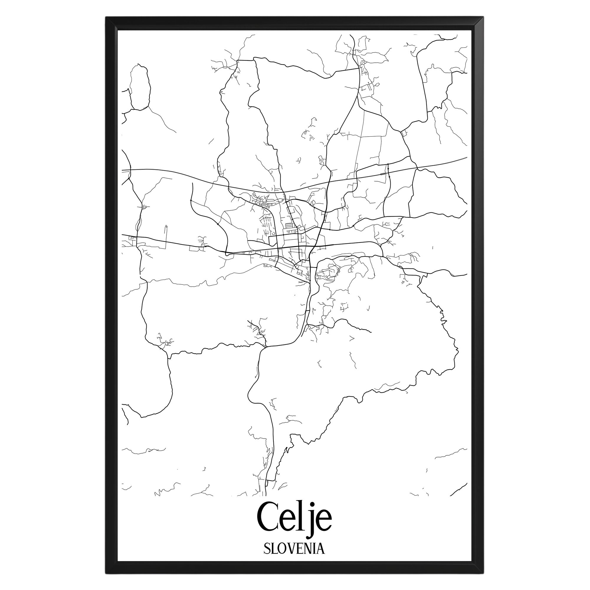 Celje Slovenia City Map Poster - GroovyGrove