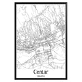 Centar Croatia City Map Poster - GroovyGrove