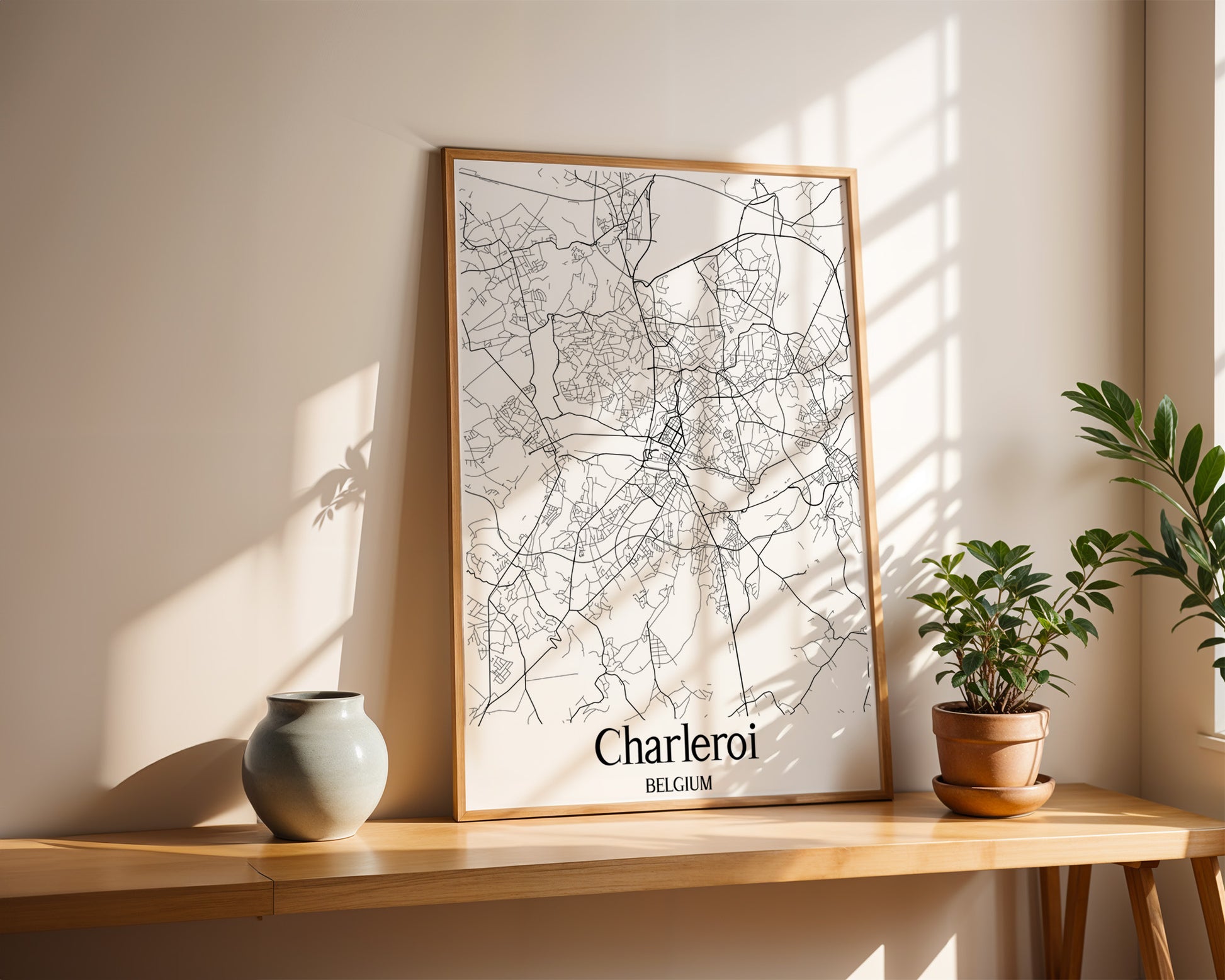 Charleroi Belgium City Map Poster - GroovyGrove