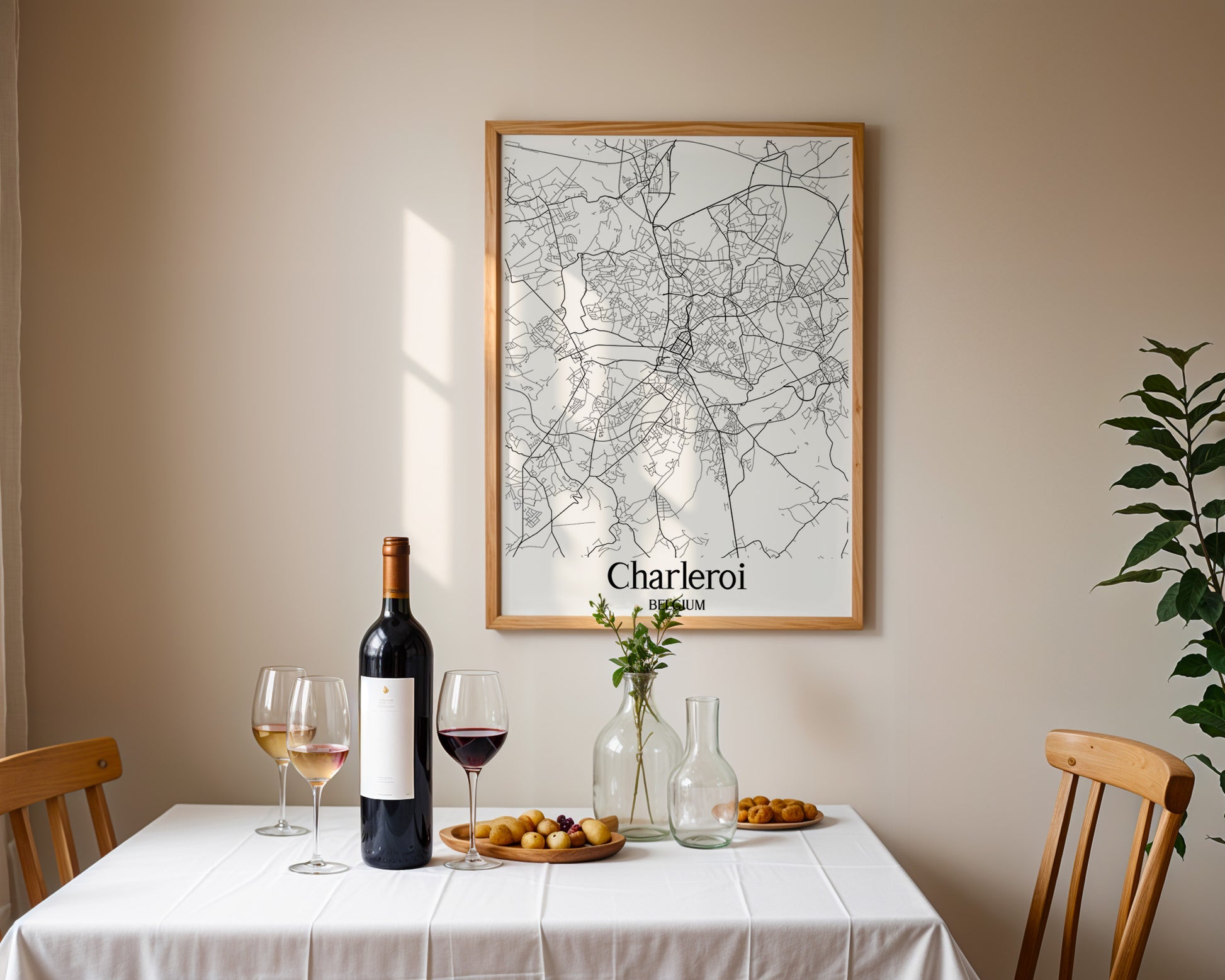 Charleroi Belgium City Map Poster - GroovyGrove