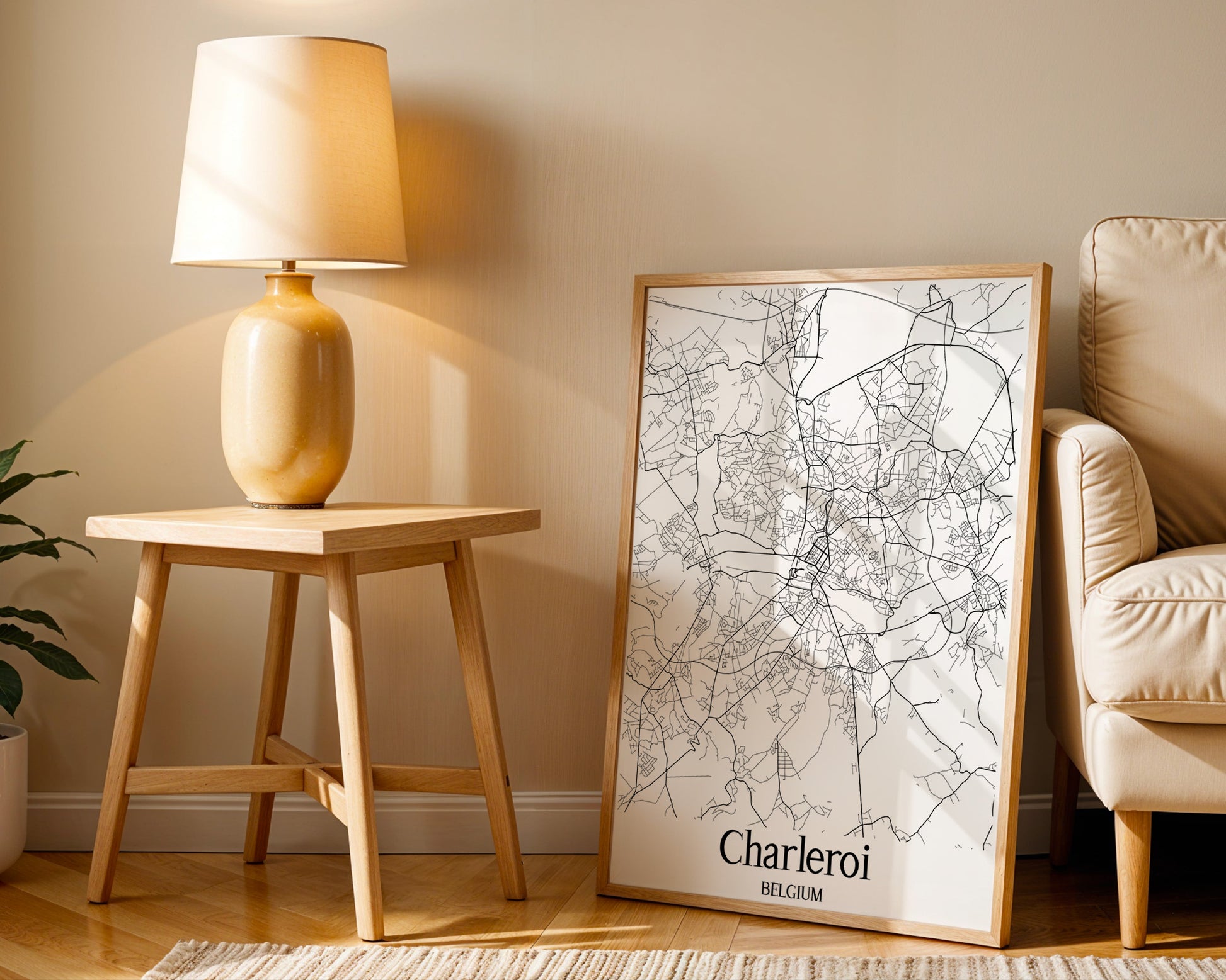 Charleroi Belgium City Map Poster - GroovyGrove