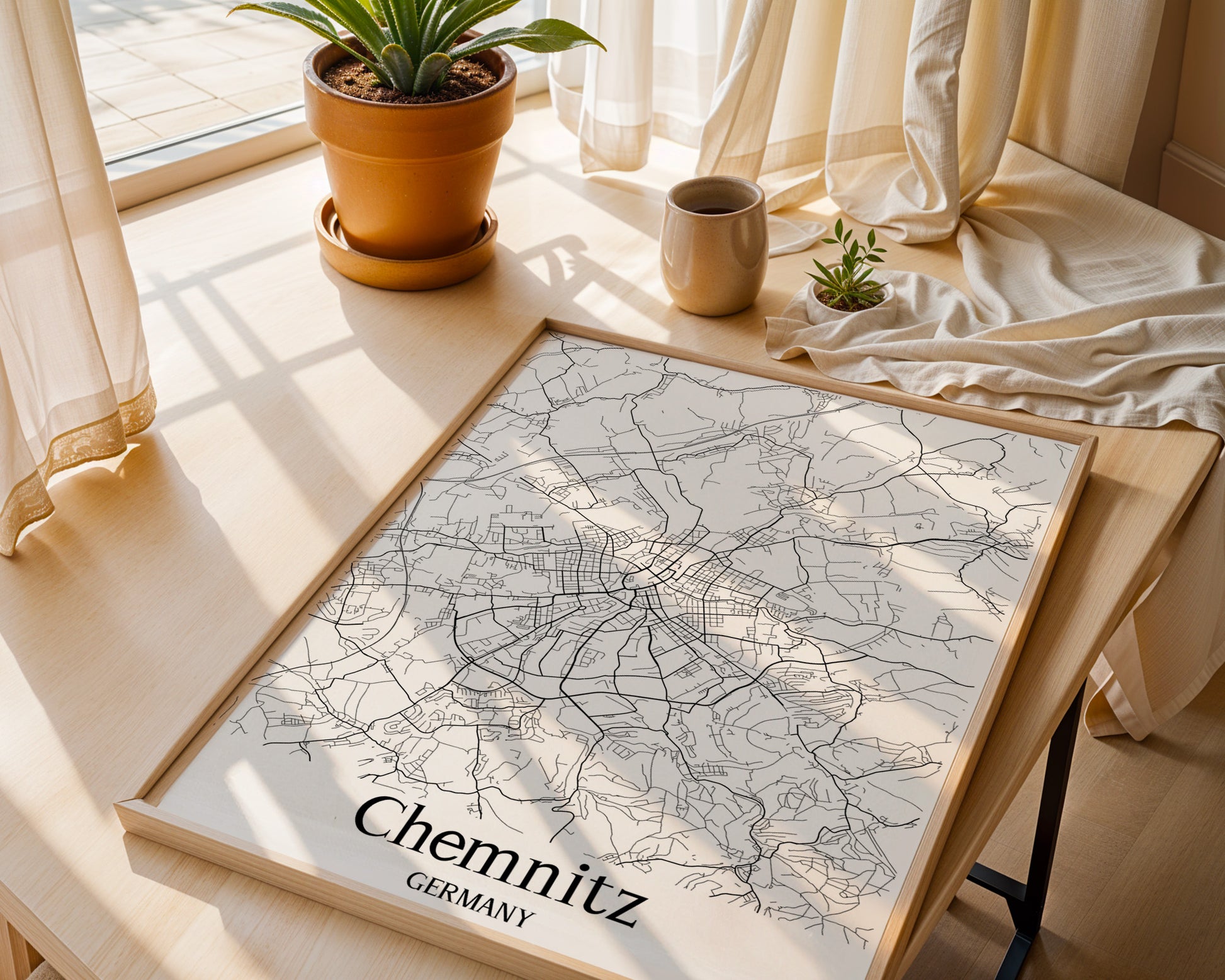 Chemnitz Germany City Map Poster - GroovyGrove