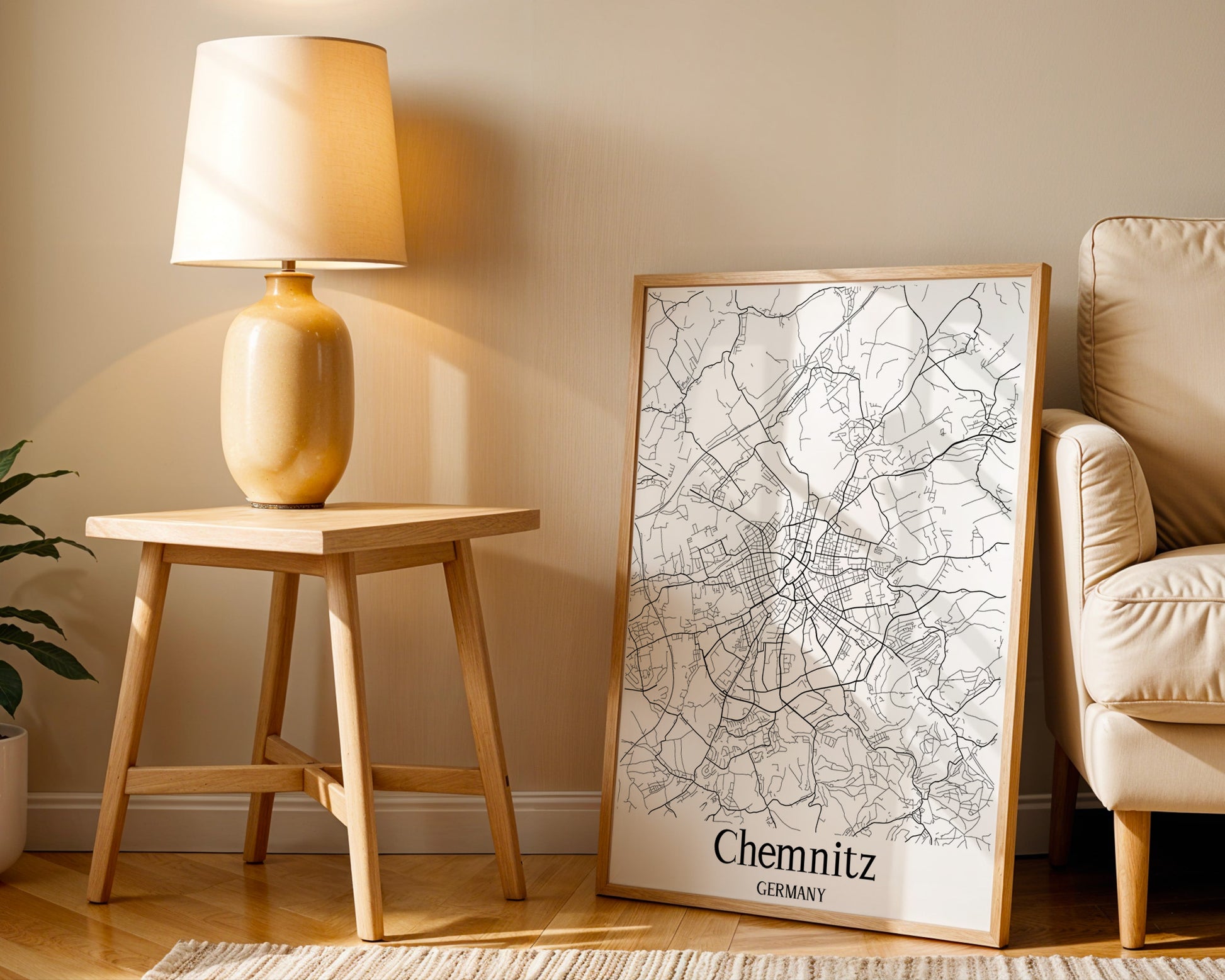 Chemnitz Germany City Map Poster - GroovyGrove