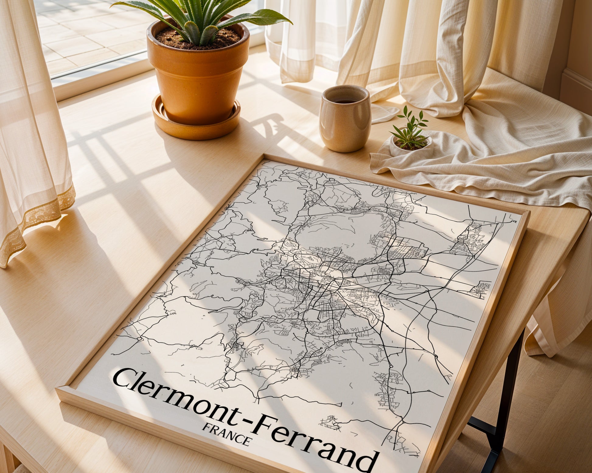 Clermont-Ferrand France City Map Poster - GroovyGrove