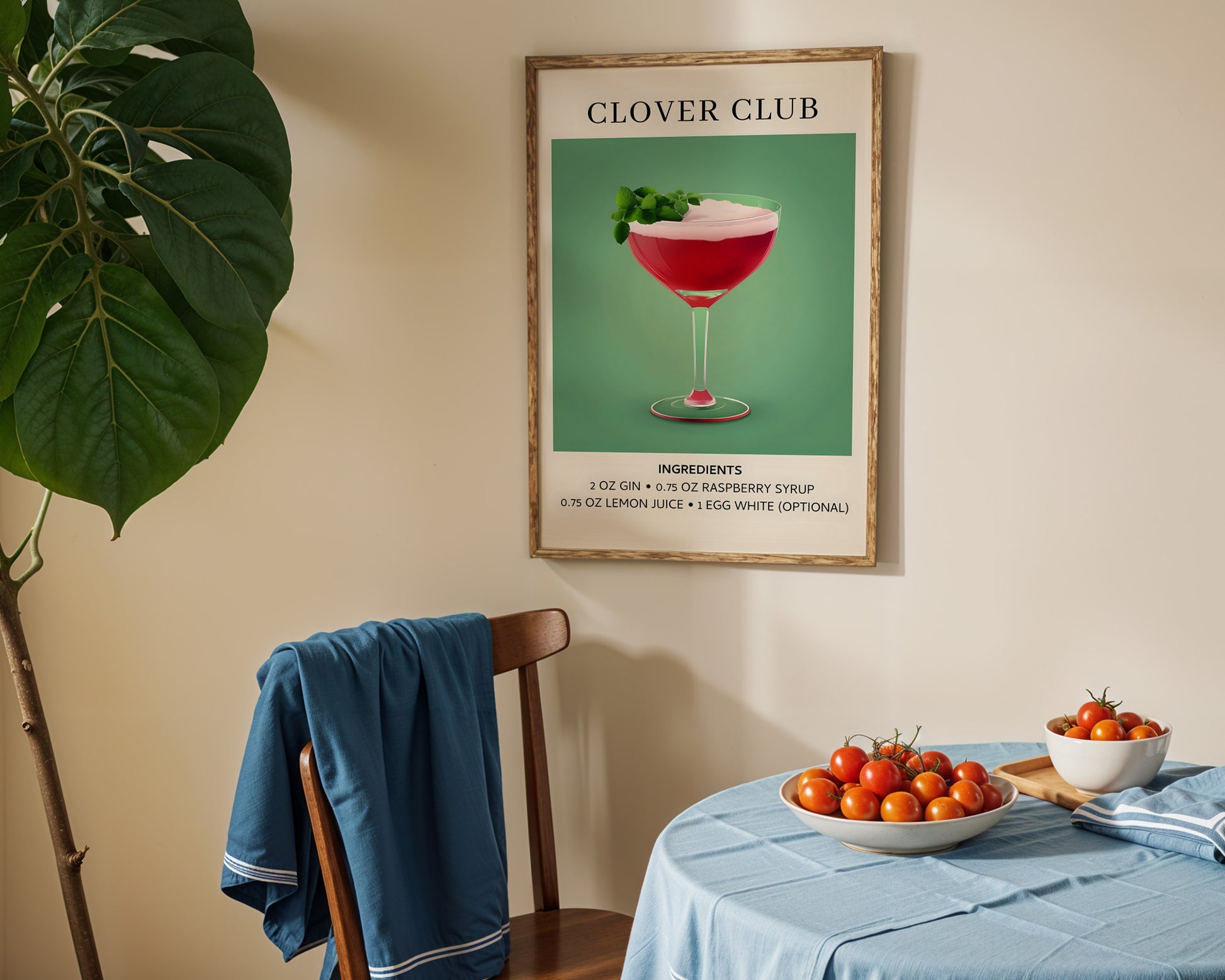 Clover Club Vintage Cocktail Poster - GroovyGrove