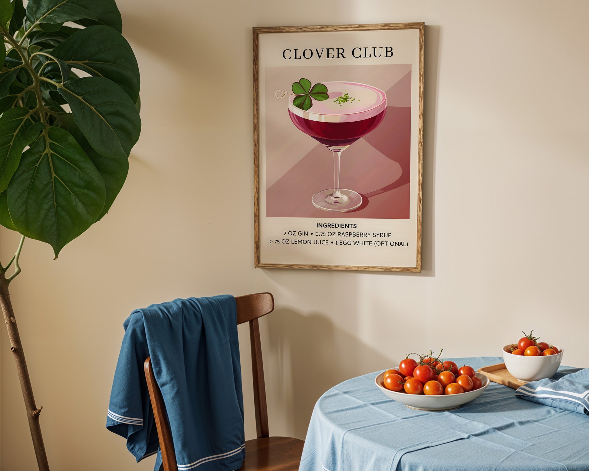 Clover Club Vintage Cocktail Poster - GroovyGrove