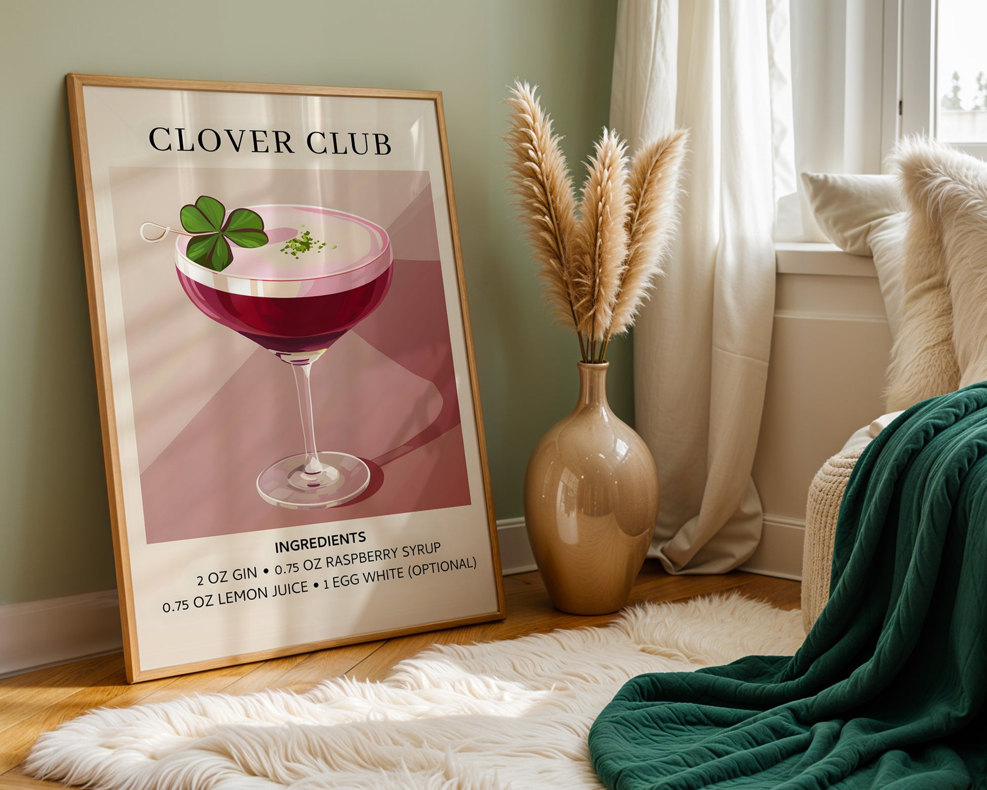 Clover Club Vintage Cocktail Poster - GroovyGrove