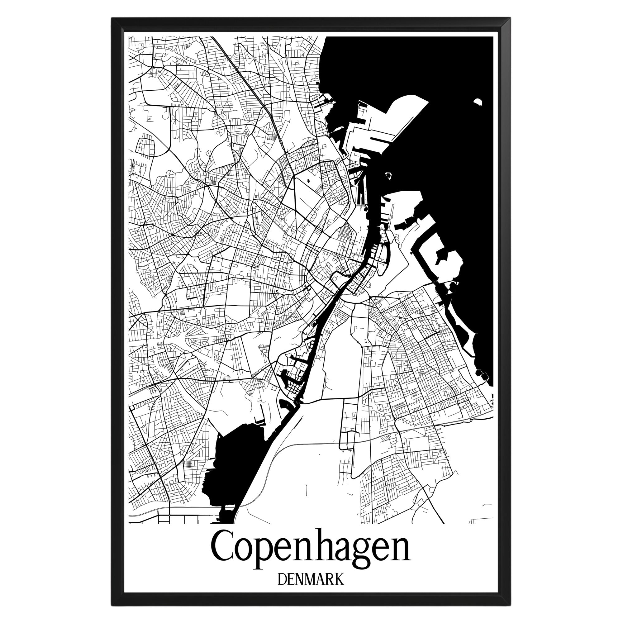 Copenhagen Denmark City Map Poster - GroovyGrove