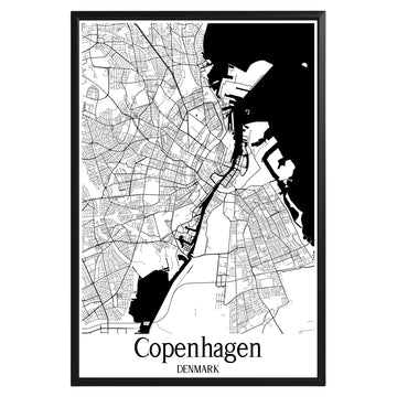 Copenhagen Denmark City Map Poster - GroovyGrove