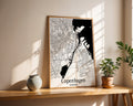 Copenhagen Denmark City Map Poster - GroovyGrove