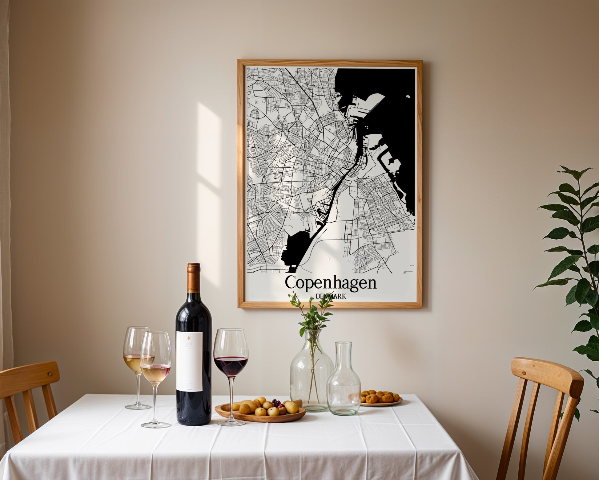 Copenhagen Denmark City Map Poster - GroovyGrove