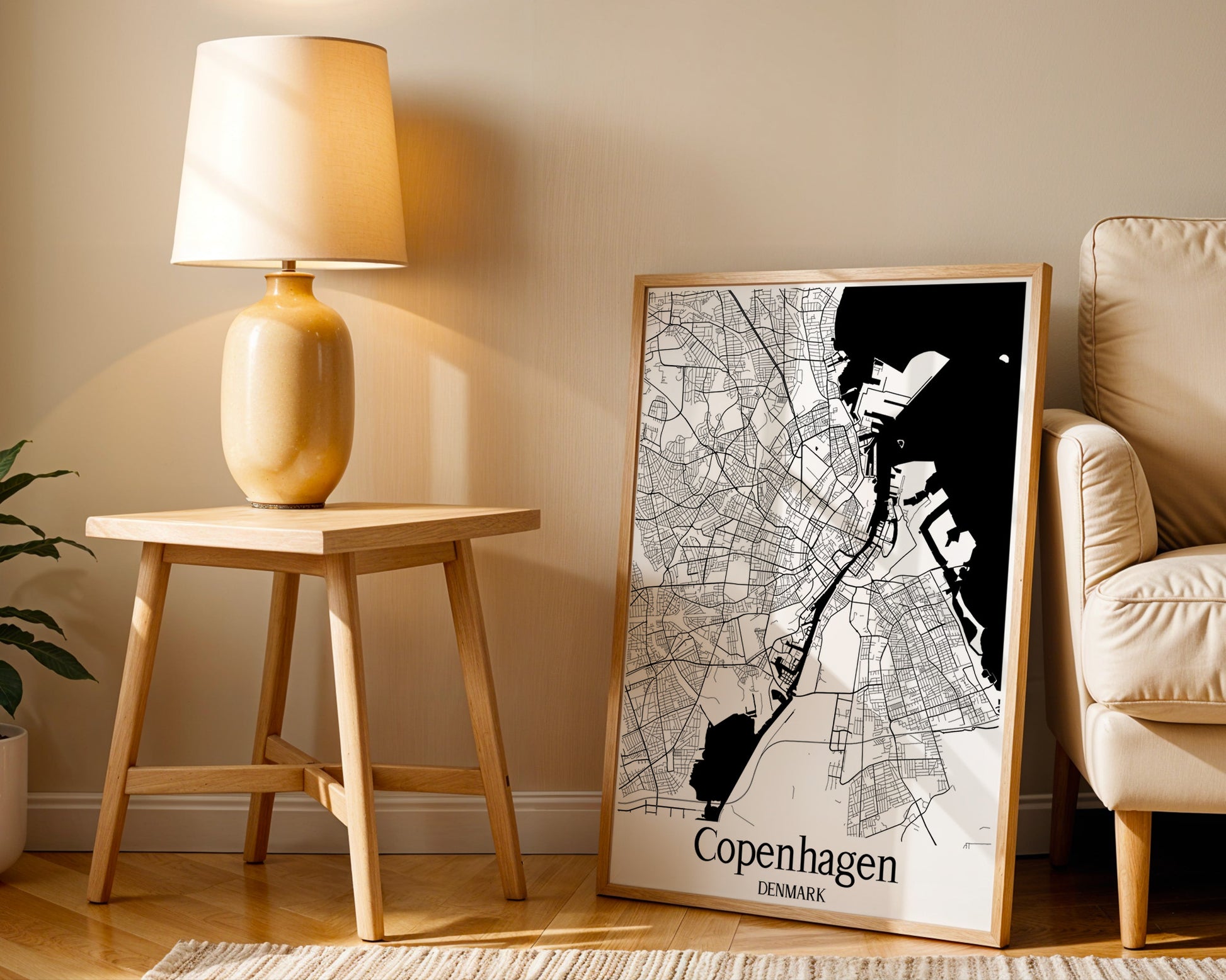 Copenhagen Denmark City Map Poster - GroovyGrove